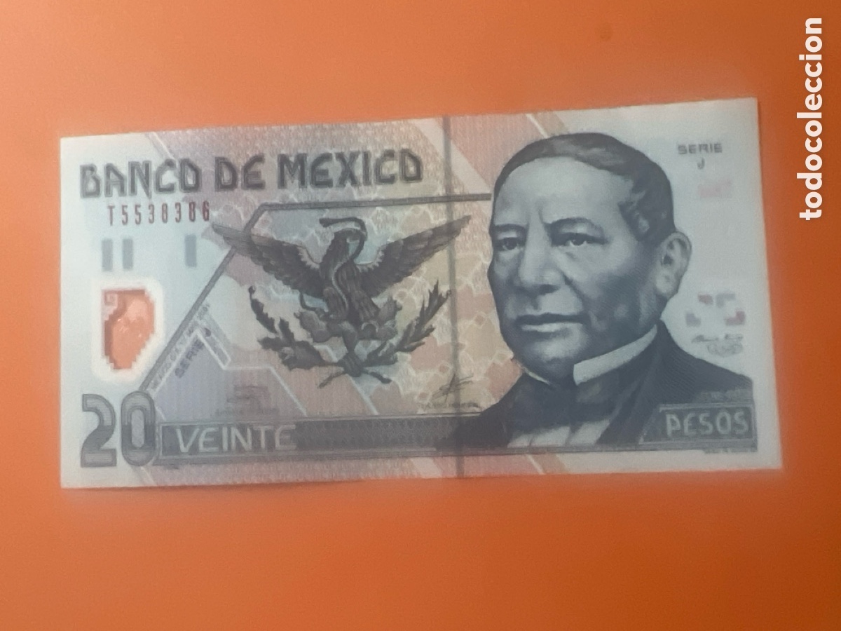 Billetes extranjeros: HB39. Billete M&eacute;xico. 20 pesos - 2001