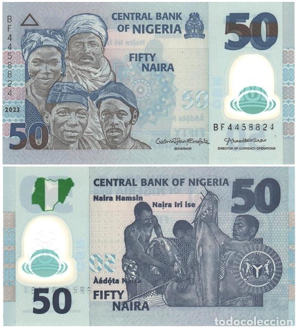 Billetes extranjeros: Billete Nigeria 50 Naira 2023 UNC Pick 40m