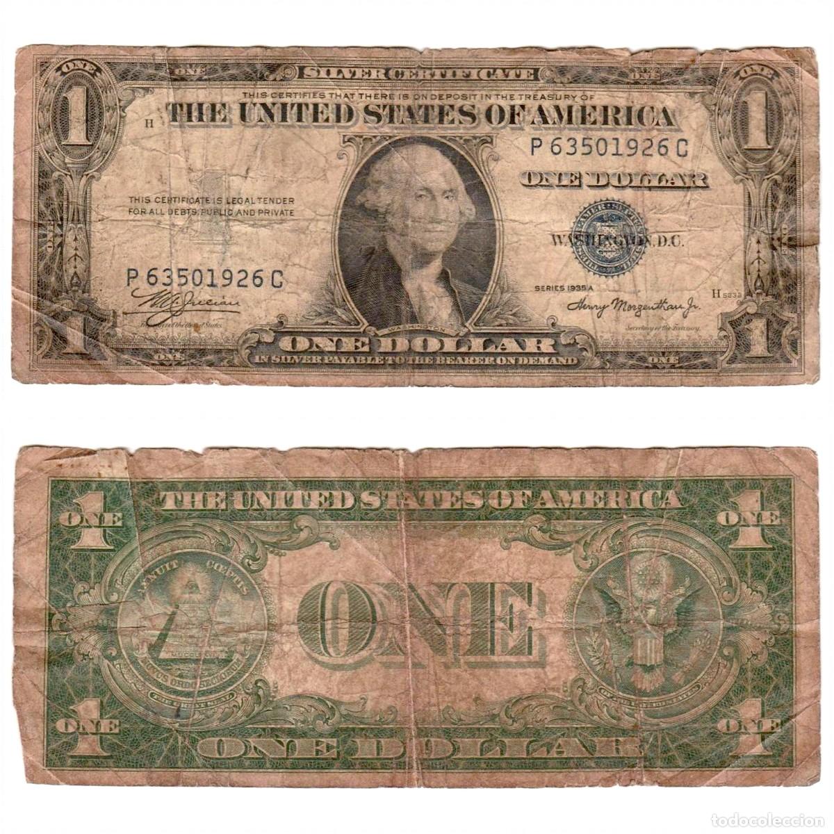 Billetes extranjeros: ESTADOS UNIDOS 1 D&Oacute;LAR USA 1935 n/s P63501926C CIRCULADO (el de la foto)