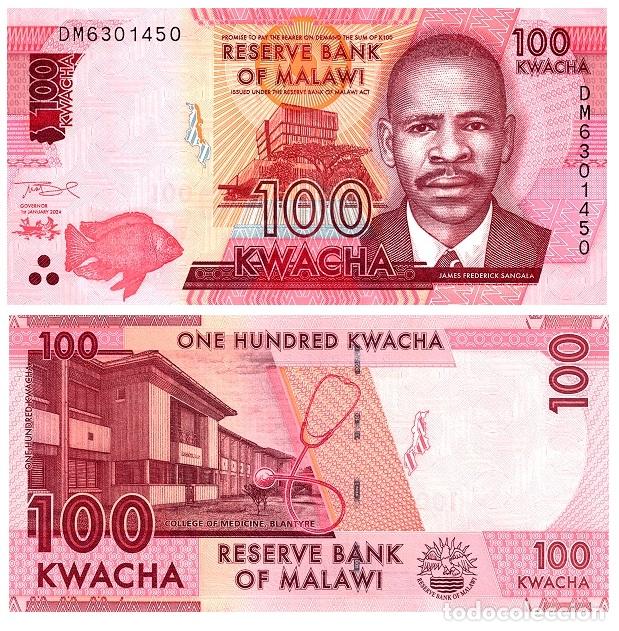 Billetes extranjeros: Billete Malawi 100 Kwacha 2024 UNC Pick 65f