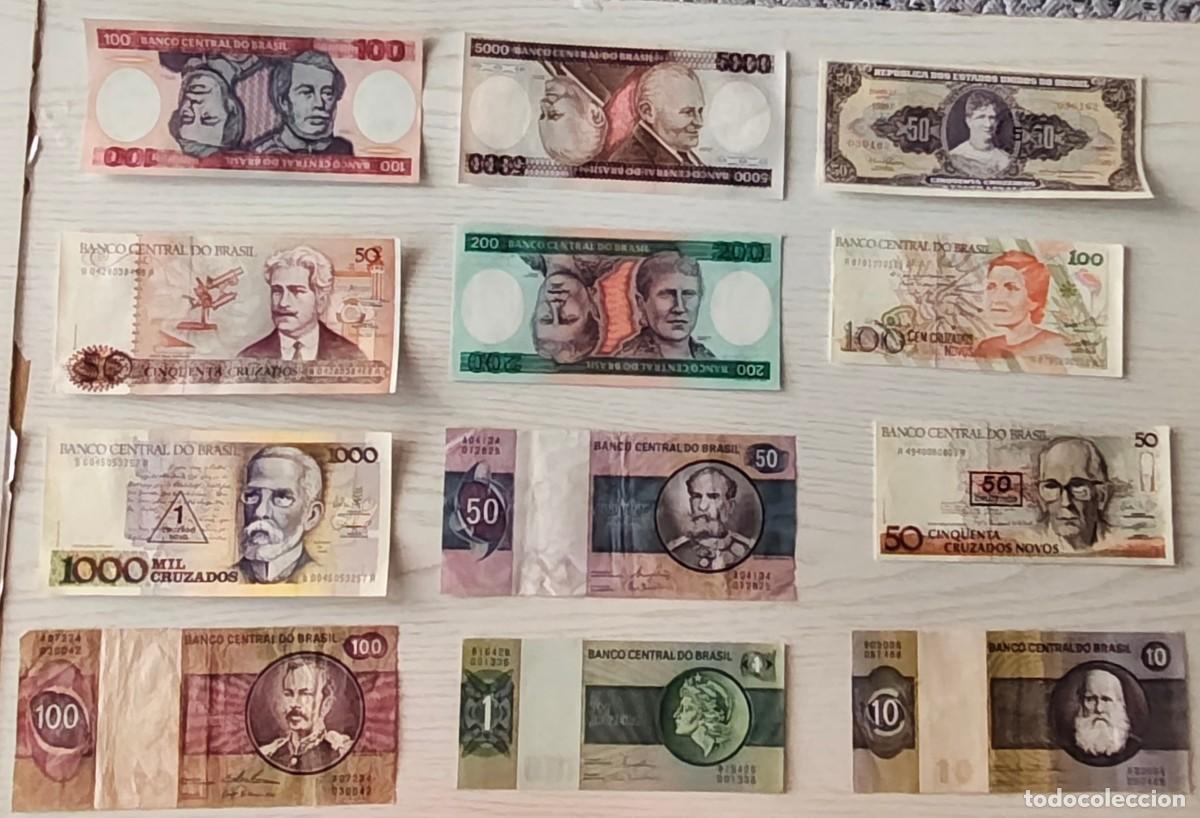 Billetes extranjeros: LOTE DE 12 BILLETES DEL BRASIL
