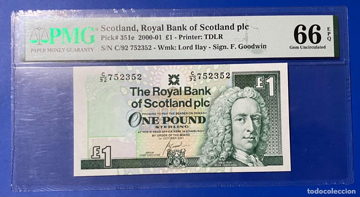 Billetes extranjeros: ESCOCIA 1 LIBRA 2000/2001