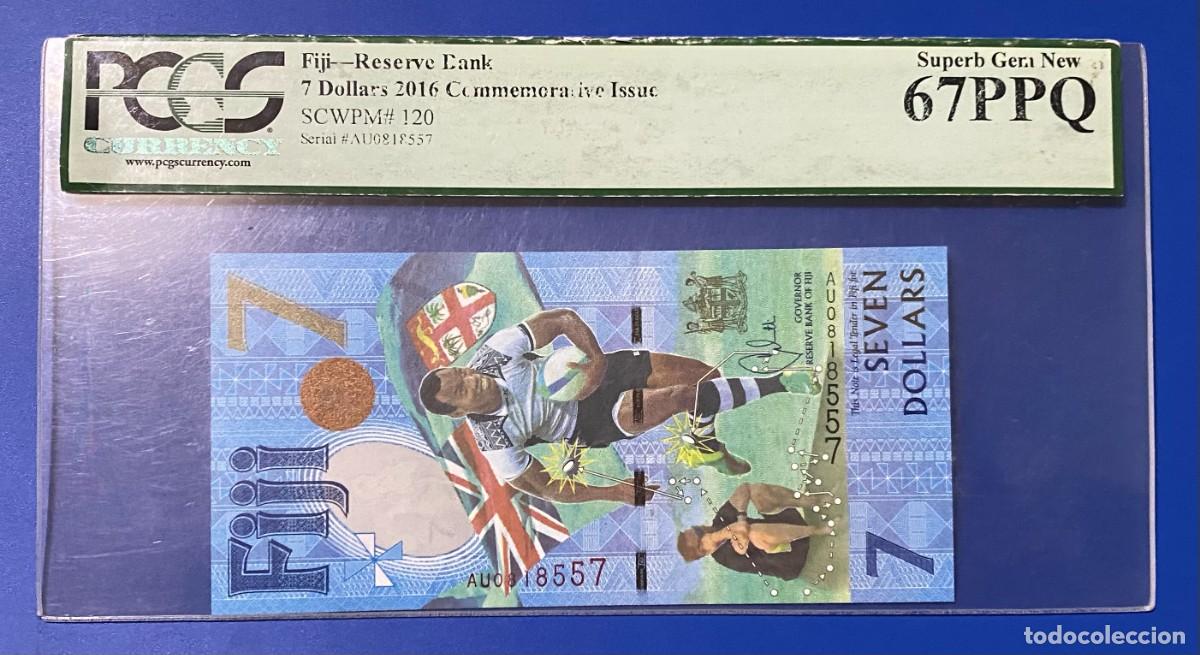 Billetes extranjeros: ISLAS FIYI FIJI 2016 7 DOLARES