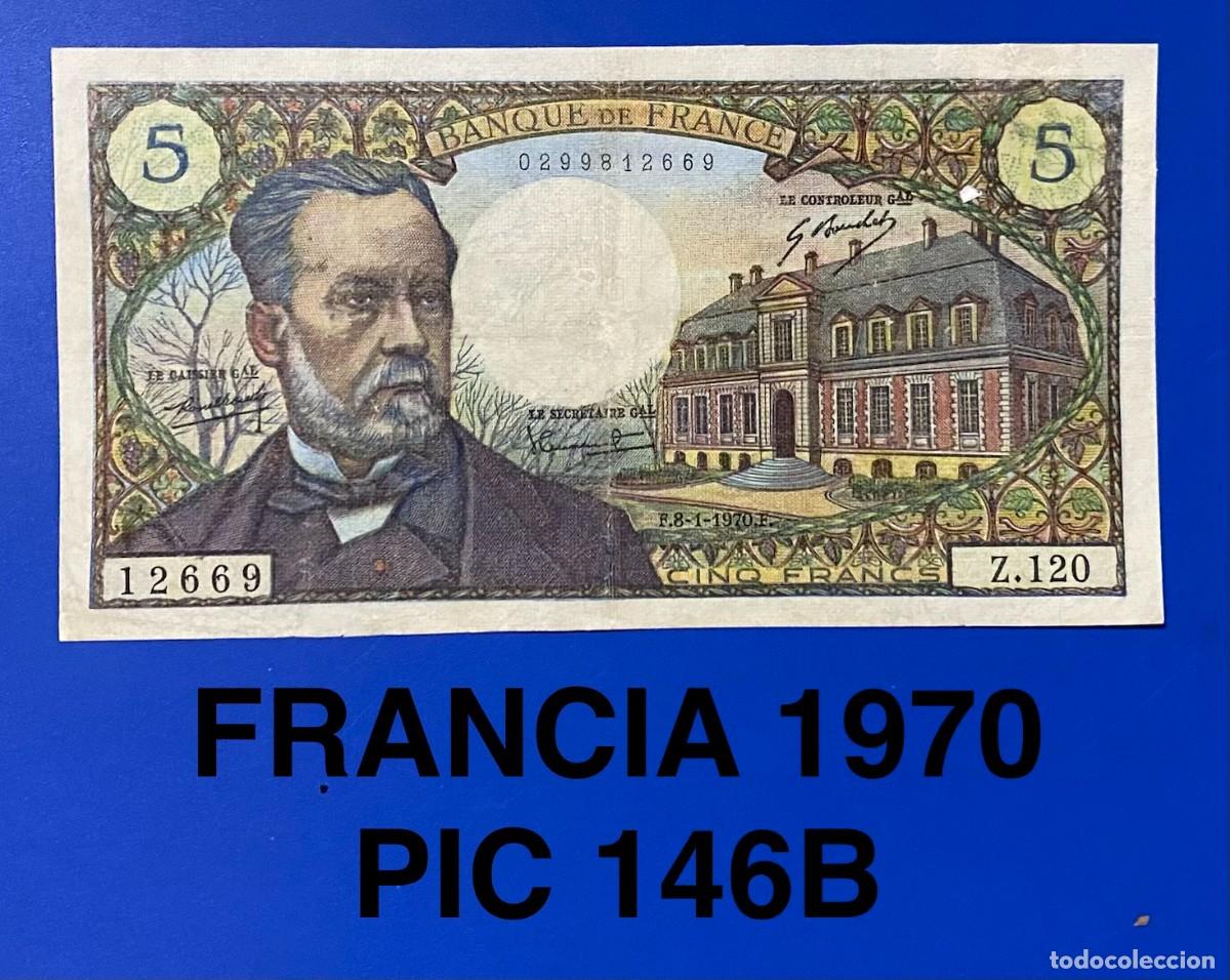 Billetes extranjeros: FRANCIA 5 FRANCOS 1970