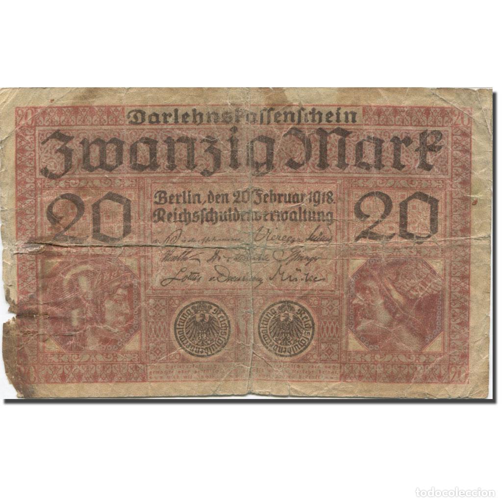 Billetes extranjeros: [#644166] Billete, 20 Mark, 1918, Alemania, 1918-02-20, KM:57, RC
