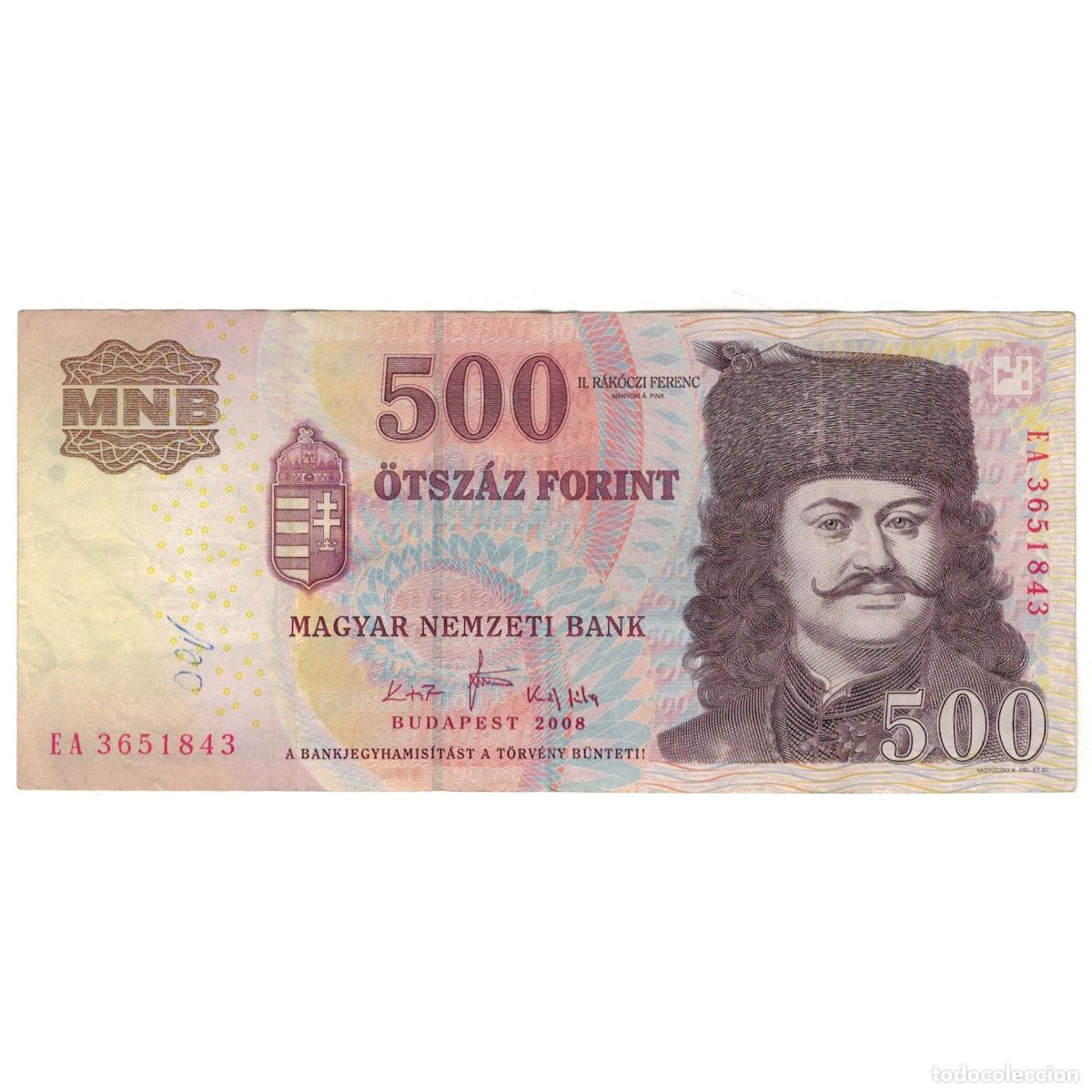 Billetes extranjeros: [#230869] Billete, 500 Forint, 2008, Hungr&iacute;a, KM:196b, BC