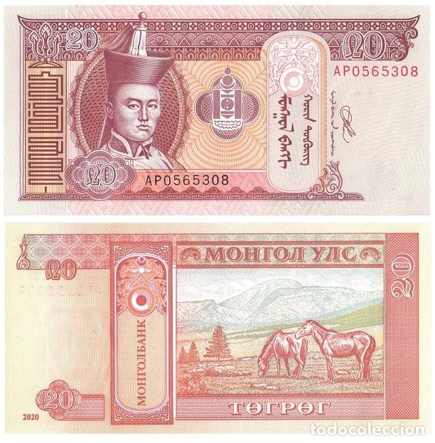 Billetes extranjeros: Billete Mongolia 20 T&ouml;gr&ouml;g 2020 UNC Pick 63k