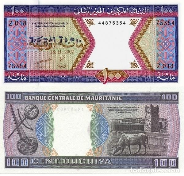 Billetes extranjeros: Billete Mauritania 100 Ouguiya 2002 UNC Pick 4k