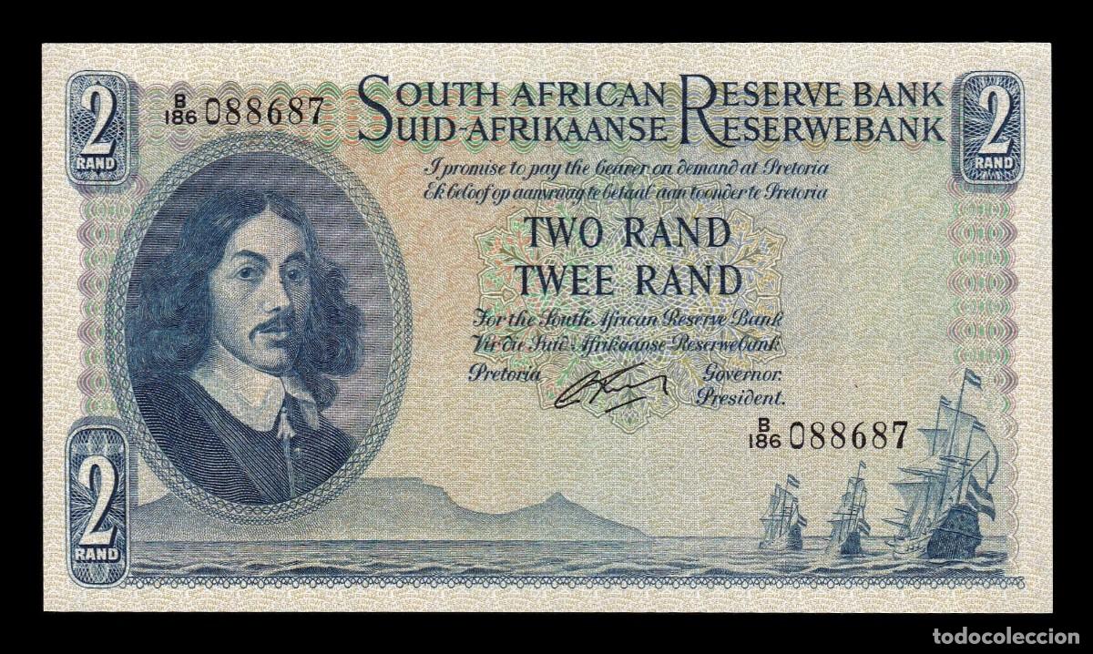 Billetes extranjeros: Sud&aacute;frica 2 Rand Bartholomeus Vermuyden 1962 Pick 104b Ebc/Sc- Xf/aUnc