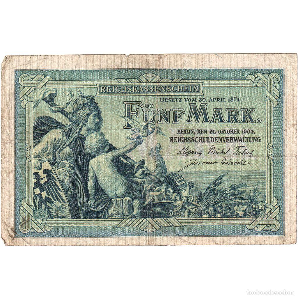 Billetes extranjeros: [#1296808] Alemania, 5 Mark, 1904-10-31, BC