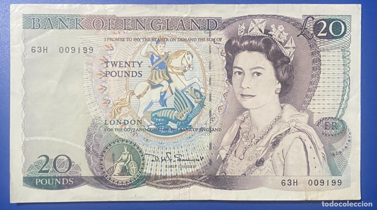 Billetes extranjeros: INGLATERRA 20 LIBRAS 1984-88