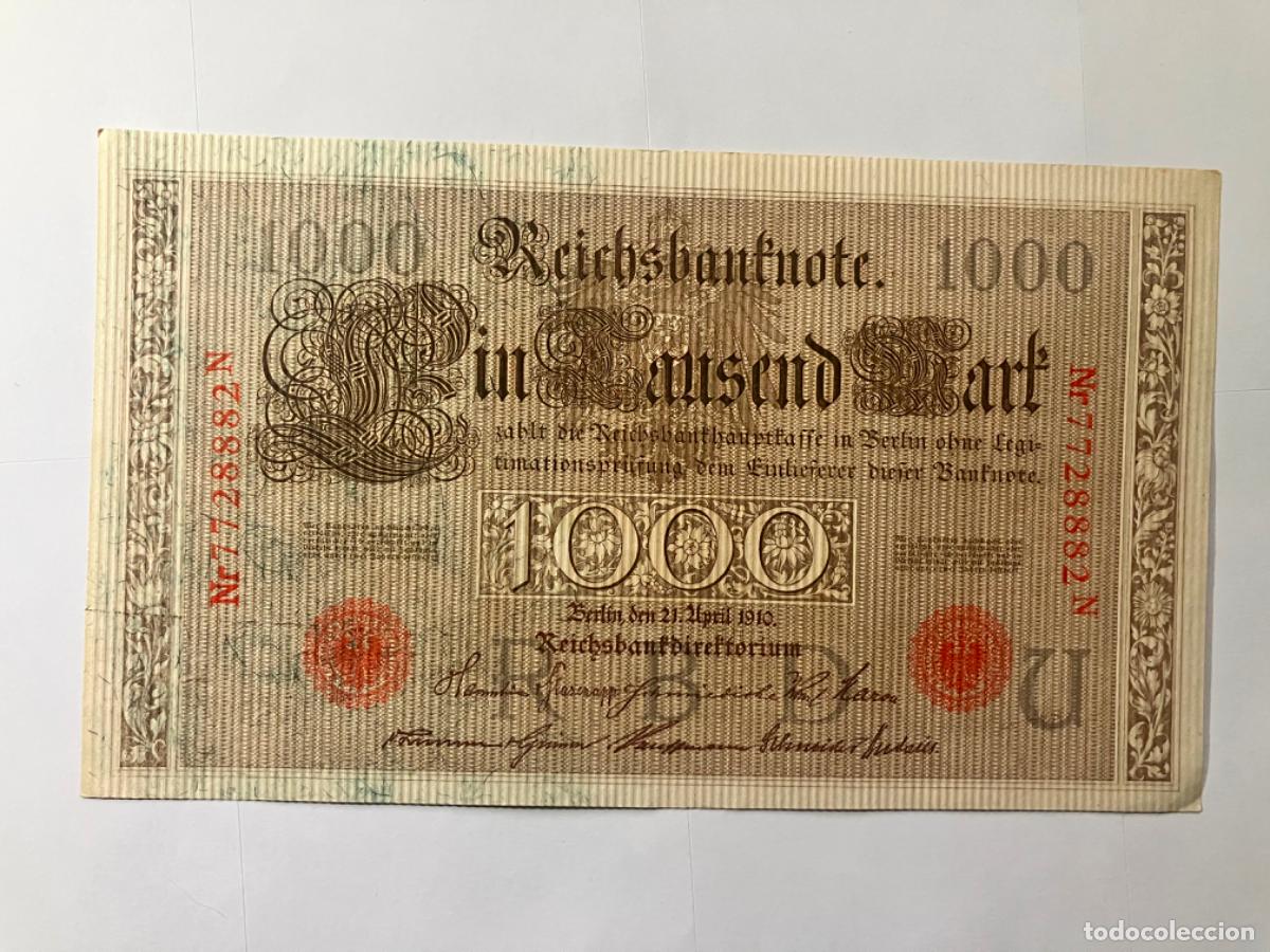 Billetes extranjeros: Billete Alemania 1000 marcos 1910