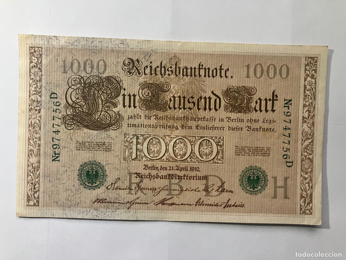 Billetes extranjeros: Billete Alemania 1000 marcos 1910