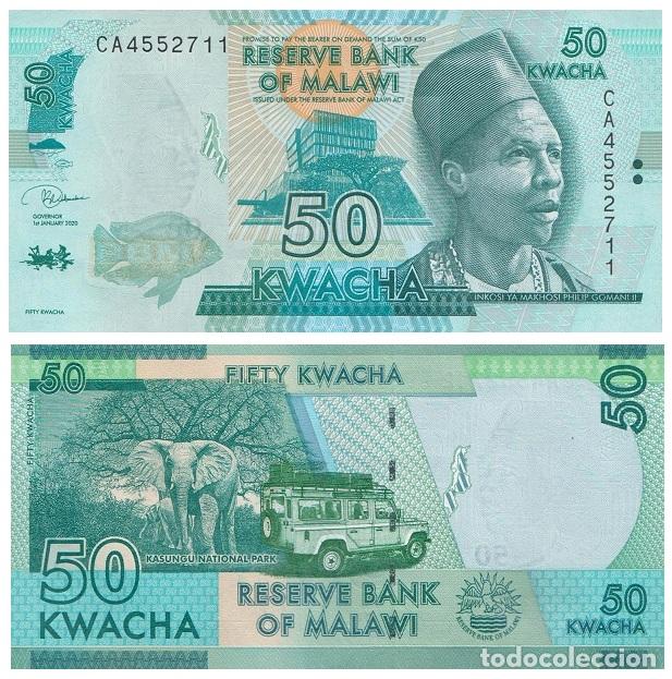 Billetes extranjeros: Billete Malawi 50 Kwacha 2020 UNC Pick 64g
