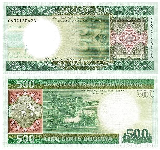 Billetes extranjeros: Billete Mauritania 500 Ouguiya 2013 UNC Pick 18