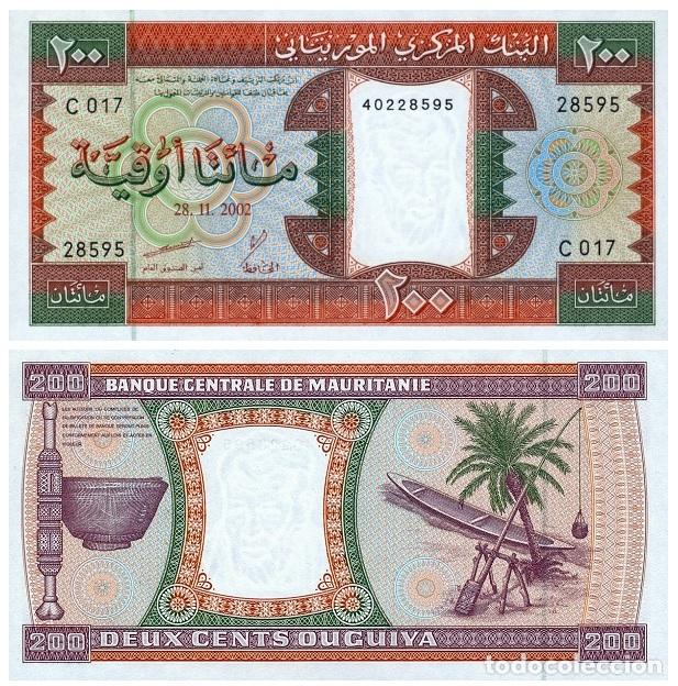 Billetes extranjeros: Billete Mauritania 200 Ouguiya 2002 UNC Pick 5j