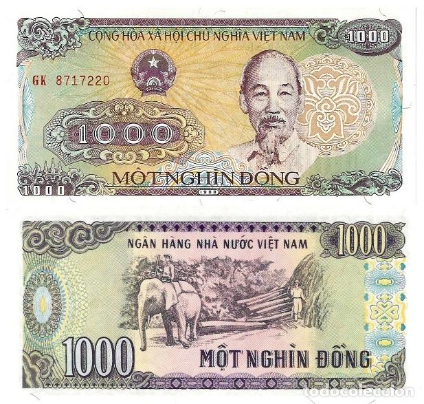 Billetes extranjeros: Billete Vietnam 1000 Dong 1988 UNC Pick 106a
