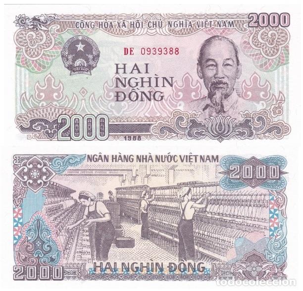 Billetes extranjeros: Billete Vietnam 2000 Dong 1988 UNC Pick 107a