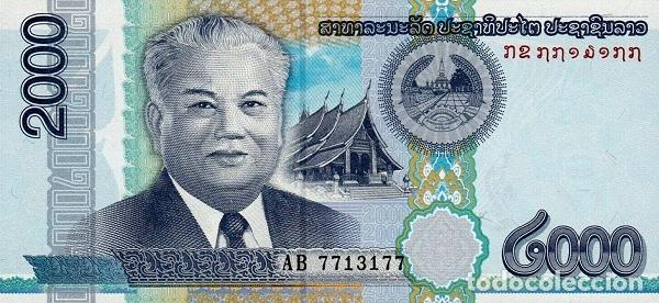 Billetes extranjeros: Billete Laos 2000 Kip 2011 UNC Pick 41a - Foto 2
