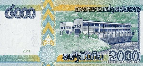 Billetes extranjeros: Billete Laos 2000 Kip 2011 UNC Pick 41a - Foto 3