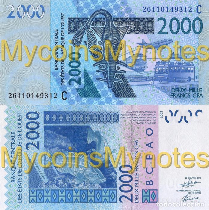Billetes extranjeros: WEST AFRICAN STATES, BURKINA FASO, 2000, 2026, Code C, (Not yet in catalog), New signature, UNC