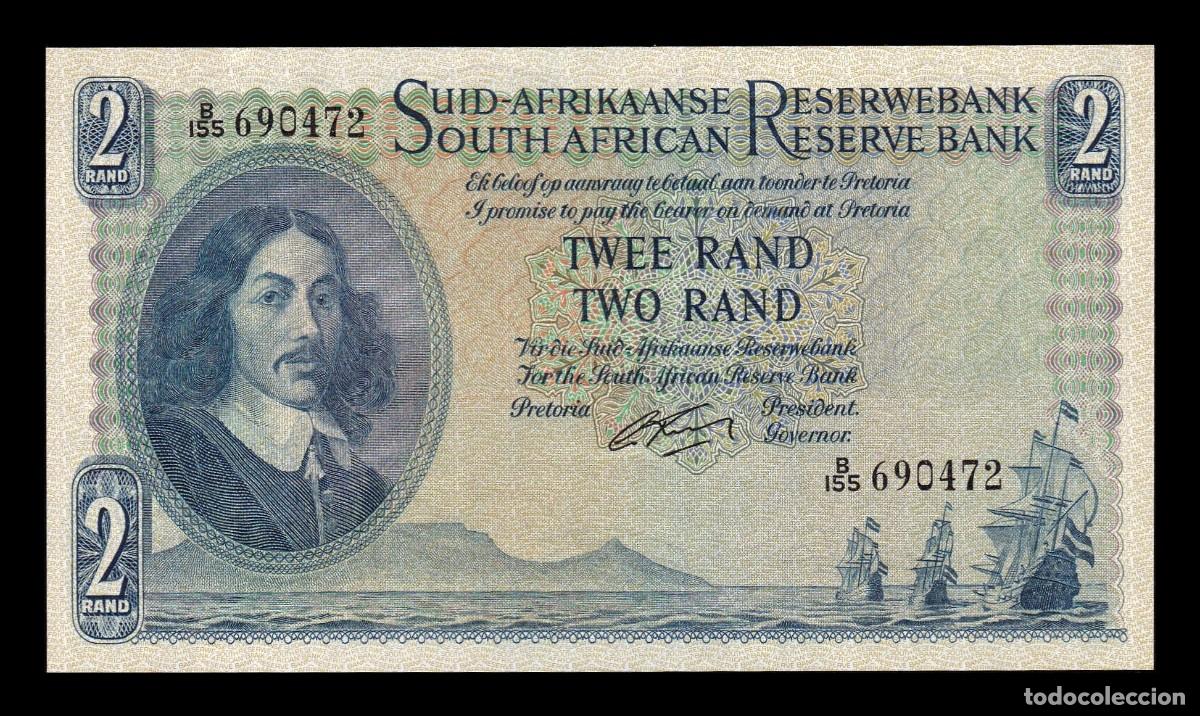 Billetes extranjeros: Sud&aacute;frica 2 Rand Bartholomeus Vermuyden 1962 Pick 105b Ebc/+ Xf/+