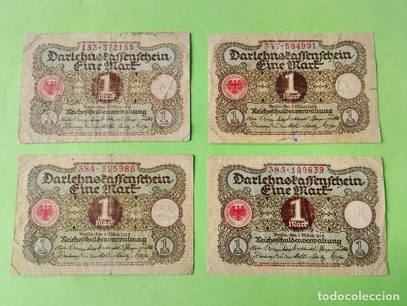 Billetes extranjeros: Alemania. Lote de billetes de 1 Marco del a&ntilde;o 1920.