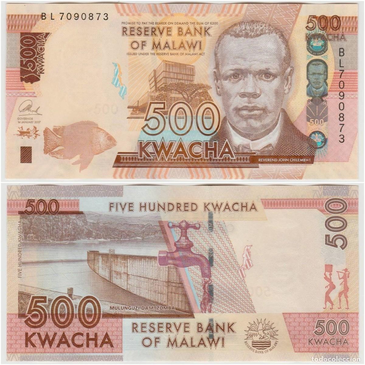 Billetes extranjeros: Malawi 500 Kwacha 2017 Sin Circular - Foto 1