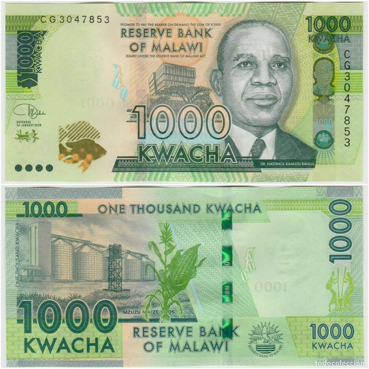 Billetes extranjeros: Malawi 1000 Kwacha 2020 Sin Circular - Foto 1