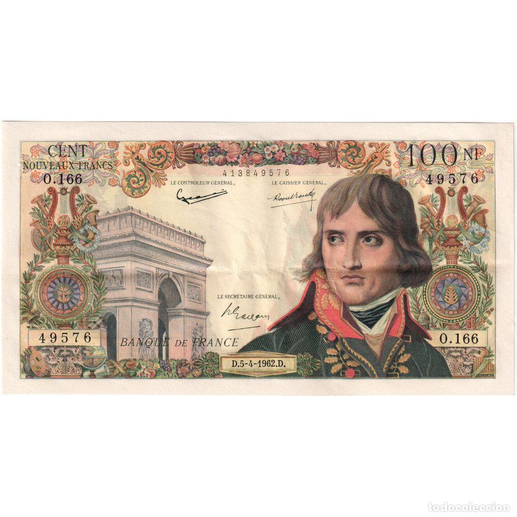 Billetes extranjeros: [#1185185] Francia, 100 Nouveaux Francs, Bonaparte, 1962-04-05, O.166, MBC+