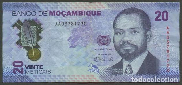 Billetes extranjeros: MOZAMBIQUE. 20 meticais 16.06.2024. POLIMERO