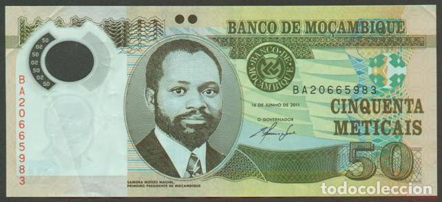 Billetes extranjeros: MOZAMBIQUE. 50 meticais 2011. Polimero. Fauna