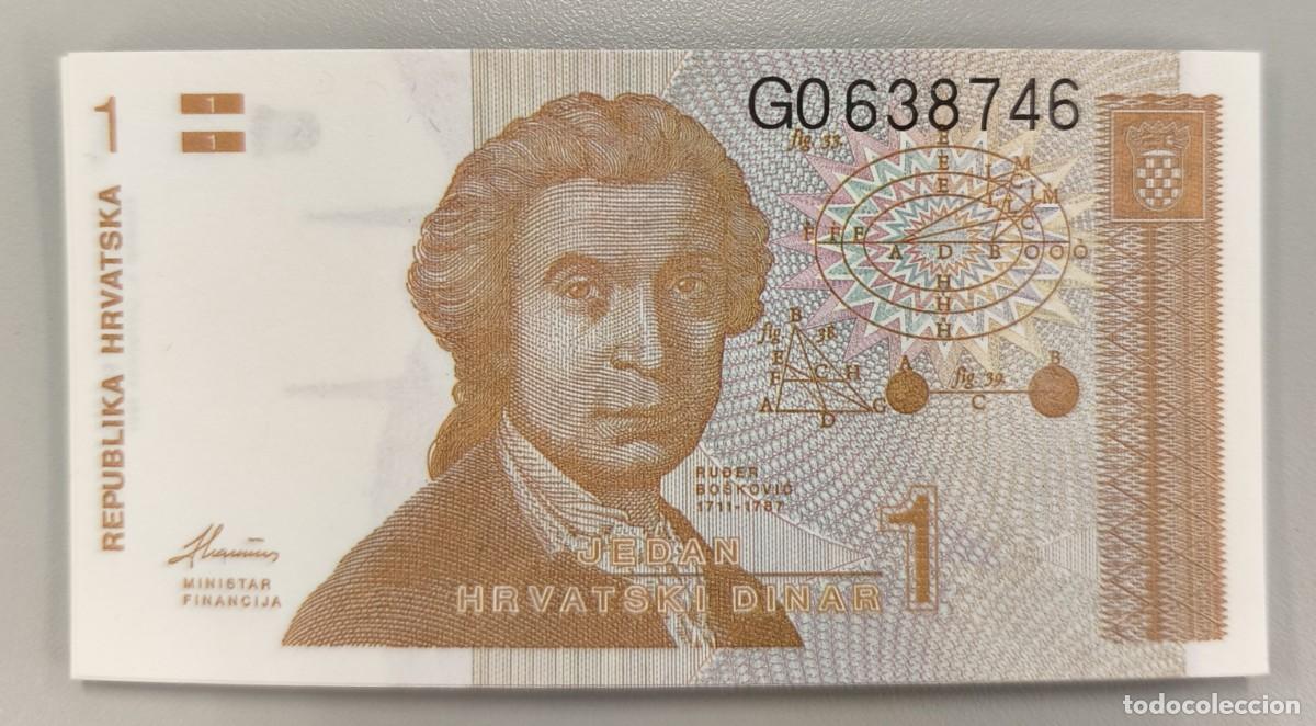 Billetes extranjeros: Lote 25 Billetes de Croacia 1 Dinar 1991 UNC Pick 16a consecutivos