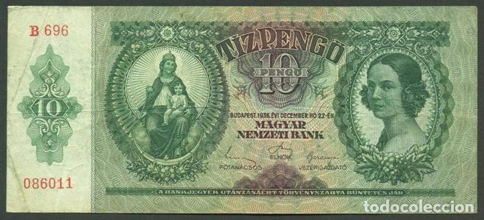 International Banknotes: HUNGRIA. 10 pengo 1936. Pick 100.