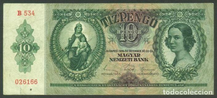 International Banknotes: HUNGRIA. 10 pengo 1936. Pick 100.