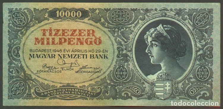 Internationale Banknoten: HUNGRIA. 10000 milpengo 29.4. 1946. Pick 126.