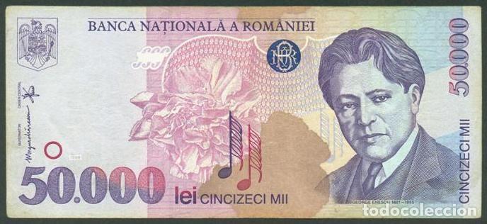 Billetes extranjeros: RUMANIA. 50000 lei 1996. Pick 109. Billete de papel. Serie C.
