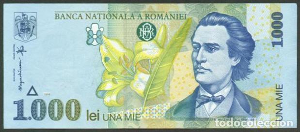 Billetes extranjeros: RUMANIA. 1000 lei 1998. Pick 106.