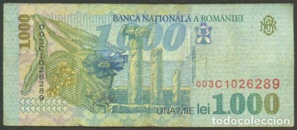 Billetes extranjeros: RUMANIA. 1000 lei 1998. Pick 106.