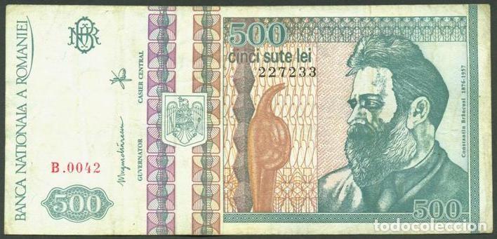 Billetes extranjeros: RUMANIA. 500 lei 1992. Pick 101. Serie B.