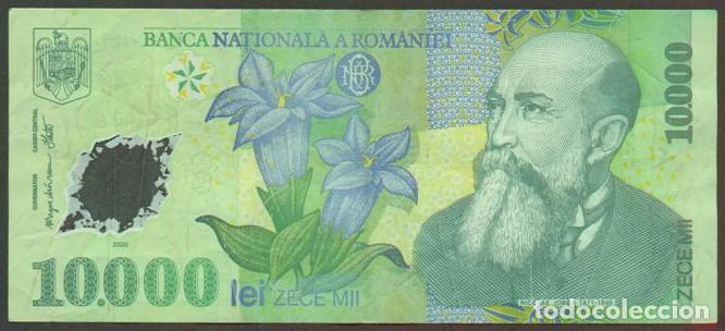 Billets internationaux: RUMANIA. 10000 lei 2000. Pick 112. Polimero. Letra B.