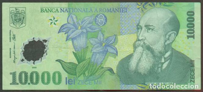 Billets internationaux: RUMANIA. 10000 lei 2000. Pick 112. Polimero. Letra B.