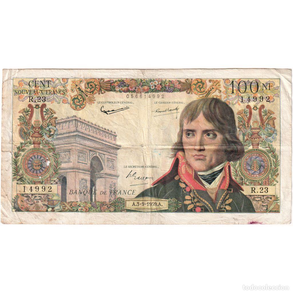 Billetes extranjeros: [#1185173] Francia, 100 Nouveaux Francs, Bonaparte, 1959-09-03, R.23, BC