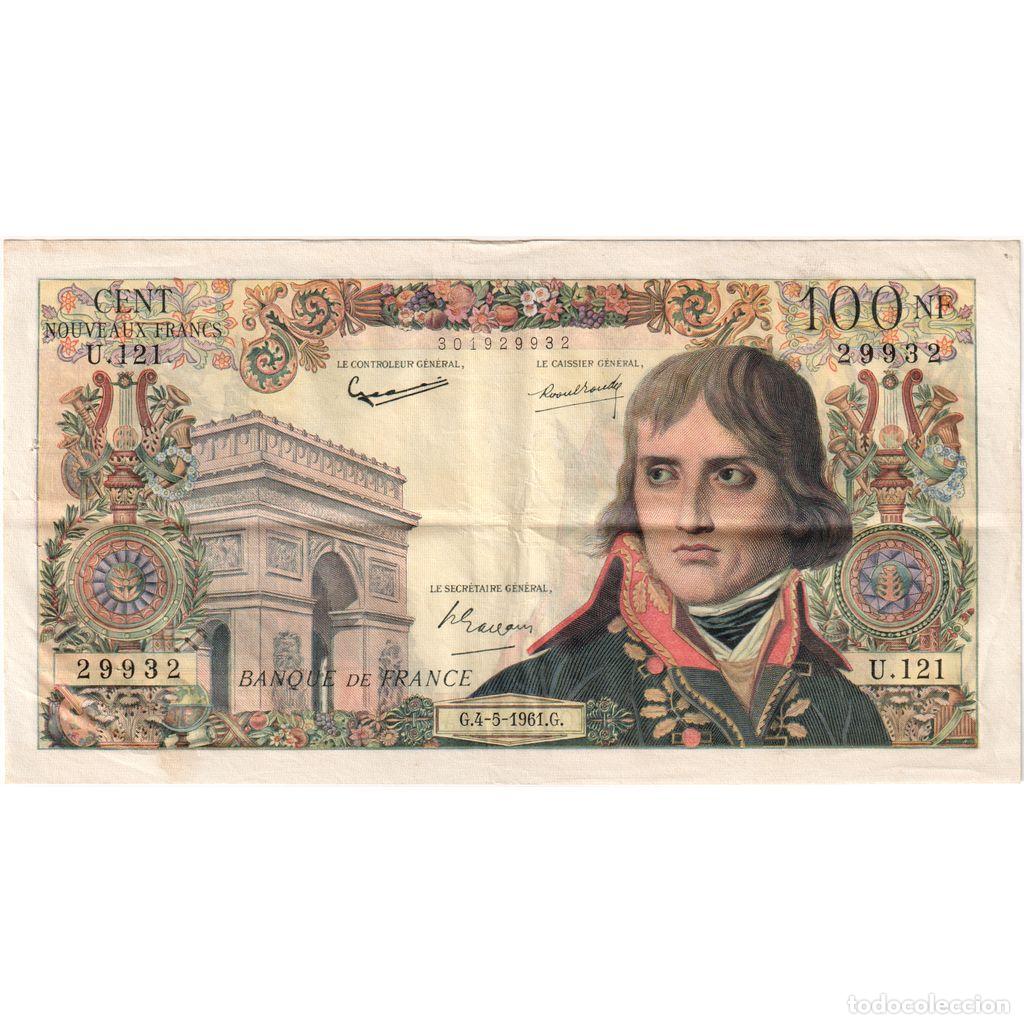Billetes extranjeros: [#1185168] Francia, 100 Nouveaux Francs, Bonaparte, 1961-05-04, U.121, BC+