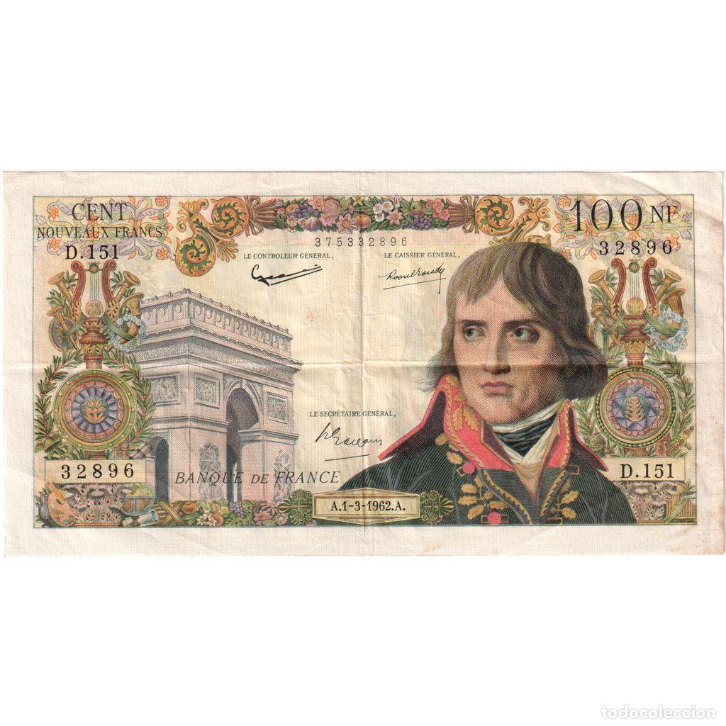 Billetes extranjeros: [#1185170] Francia, 100 Nouveaux Francs, Bonaparte, 1962-03-01, D.151, BC+