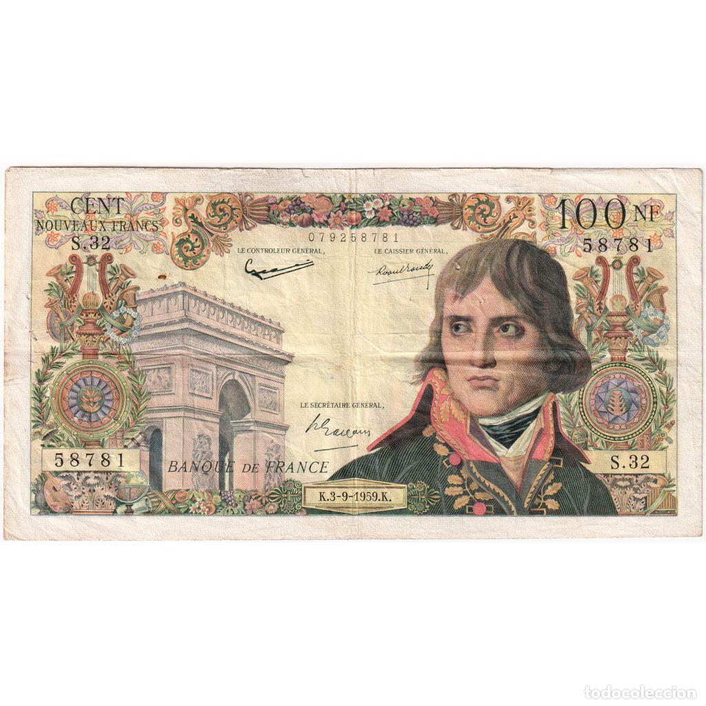 Billetes extranjeros: [#1185175] Francia, 100 Nouveaux Francs, Bonaparte, 1959-09-03, S.32, BC