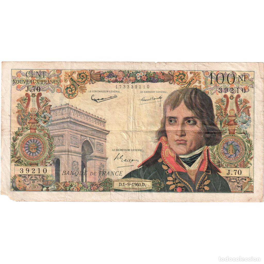Billetes extranjeros: [#1185176] Francia, 100 Nouveaux Francs, Bonaparte, 1960-09-01, J.70, BC