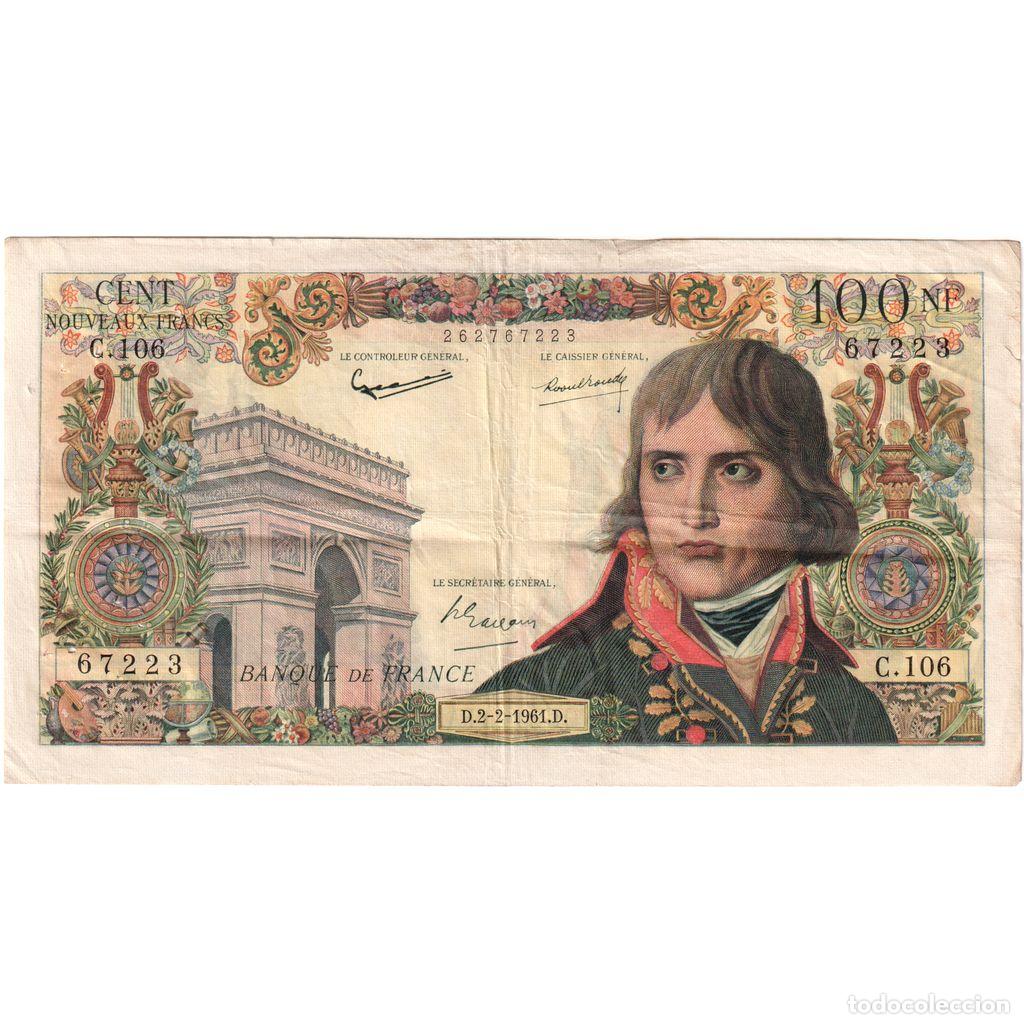 Billetes extranjeros: [#1185179] Francia, 100 Nouveaux Francs, Bonaparte, 1961-02-02, C.106, BC