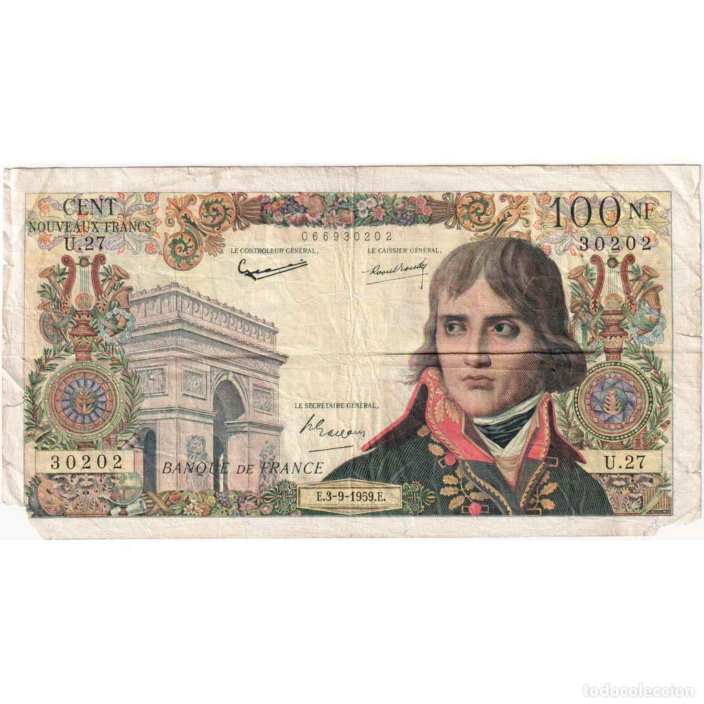 Billetes extranjeros: [#1185181] Francia, 100 Nouveaux Francs, Bonaparte, 1959-09-03, U.27, RC+