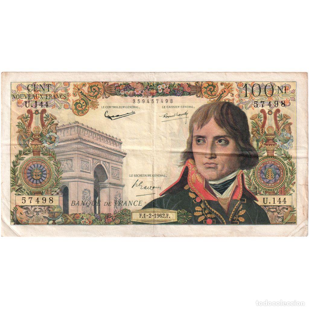 Billetes extranjeros: [#1185182] Francia, 100 Nouveaux Francs, Bonaparte, 1962-02-01, U.144, BC